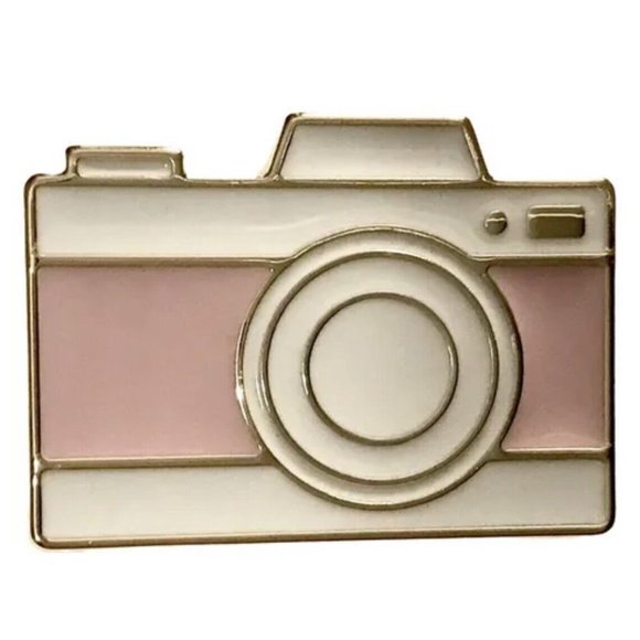 NEW-Burberry Limited Edition Collectible Pin- Pink Camera - Picture 1 of 5